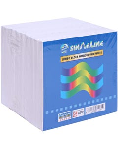 Sinarline Block Cube JUMBO White Color 9 X 9 cm, Without Gum
