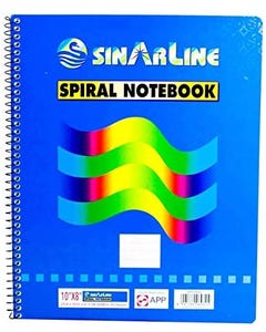 Sinarline Notepad With Cover Top Spiral Size 8" X 10" 70 Sheets