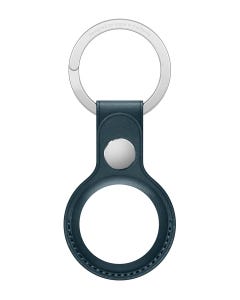 AirTag Leather Key Ring - Baltic Blue
