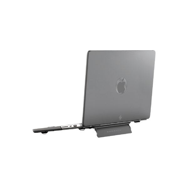 Smartix Premium Matte Transparent Shell with Stand For MacBook Pro 16" Black/ASSTD