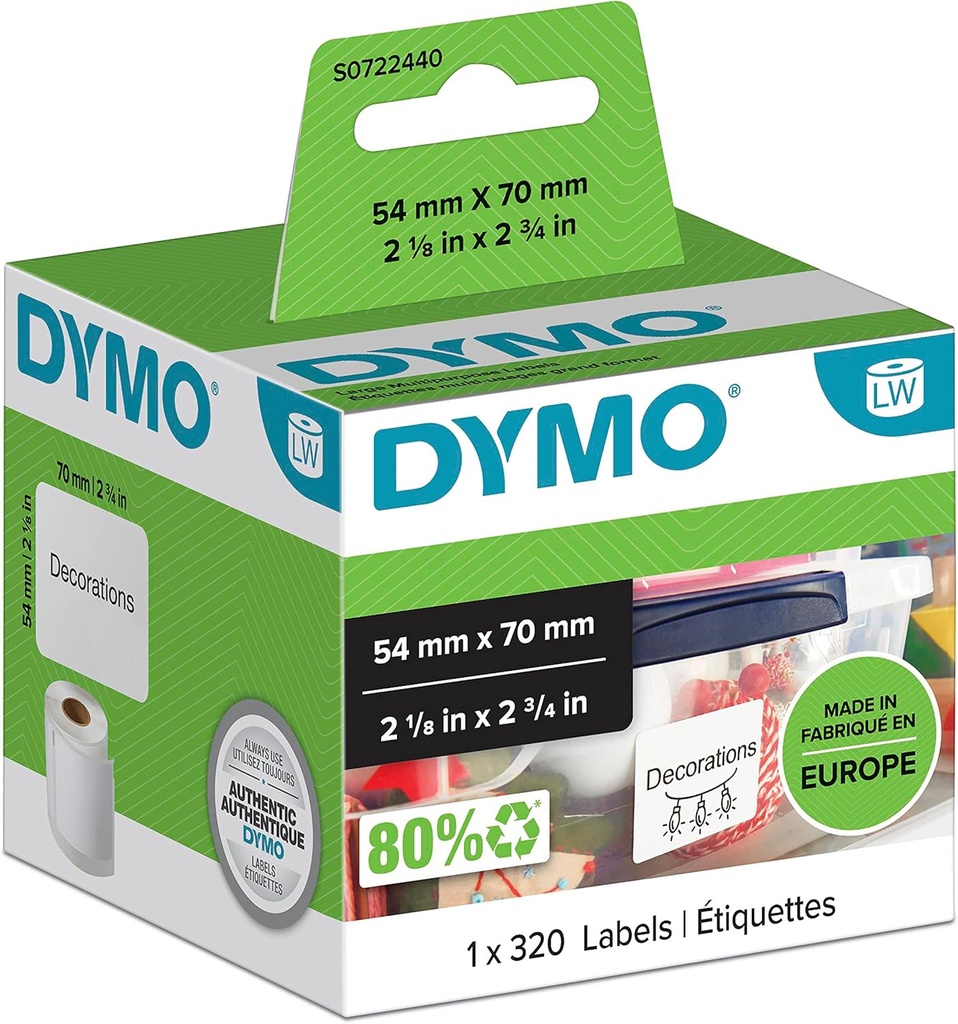 Dymo address label - 54x 70 mm -