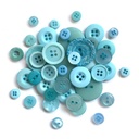 Buttons Craft 3x0.5cm Light Blue