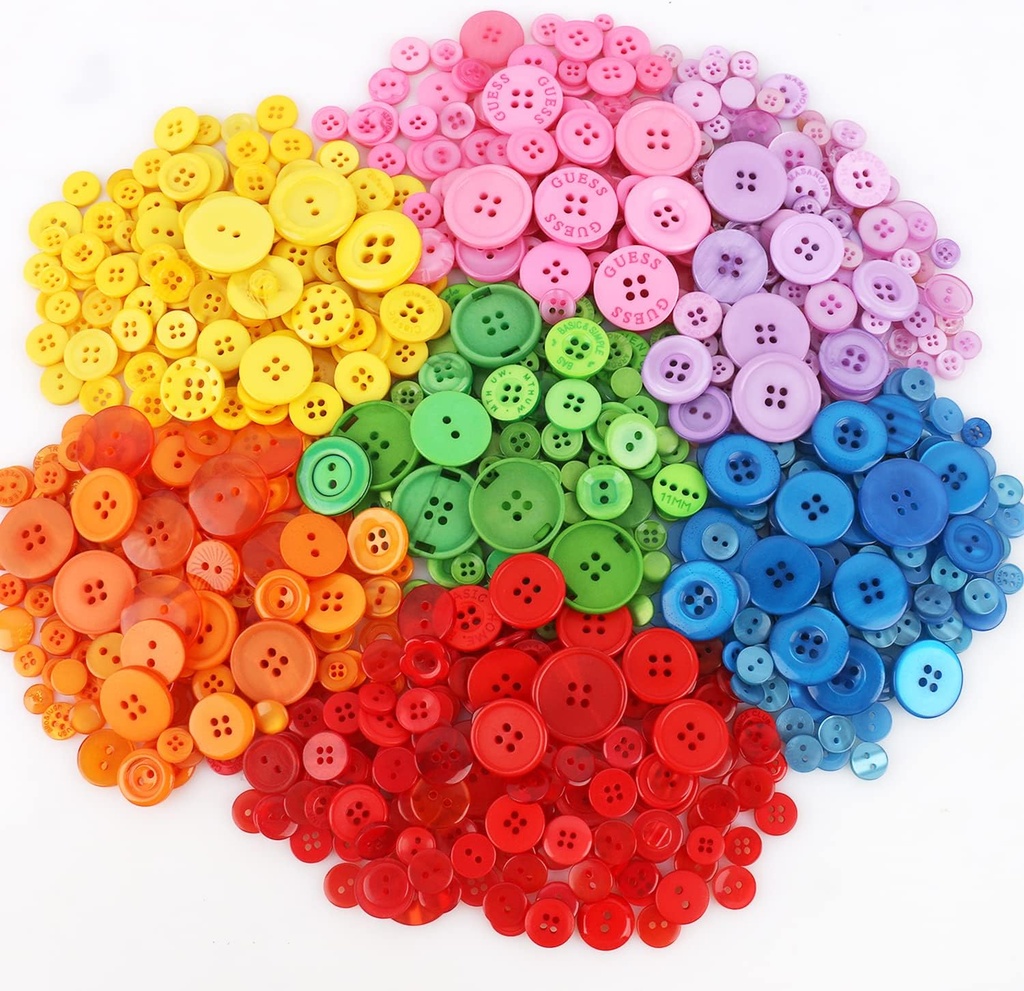 Buttons Craft 3x0.5cm Assorted Color