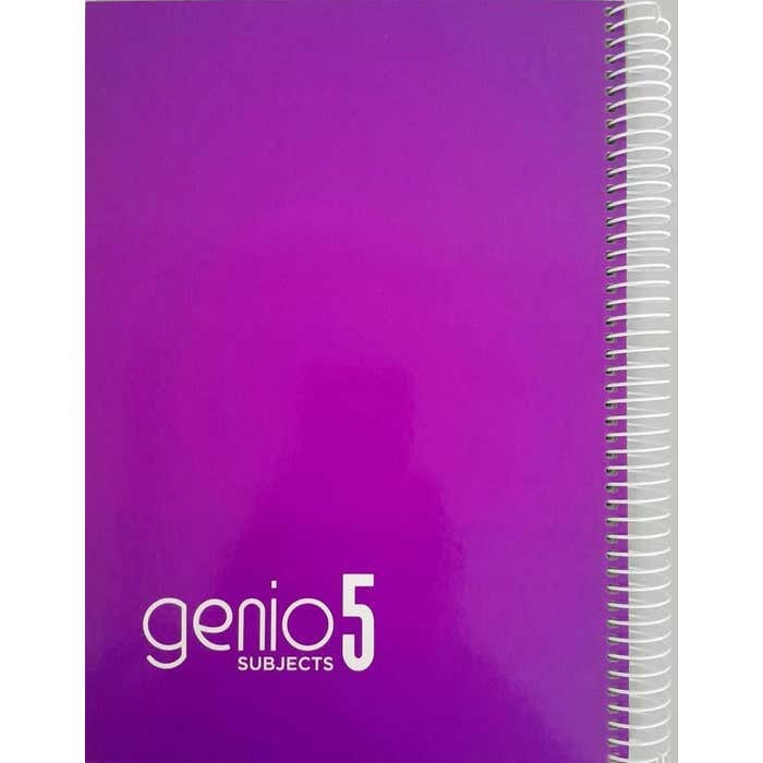 GENIO 5 Subjects Spiral Lines 70g 200sh- 21x27.5cm