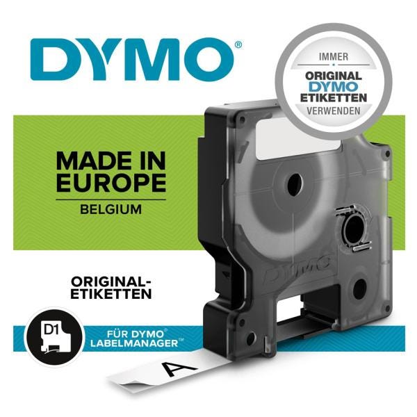 D1 tape - 19mm x 7 M - Black/White 45014