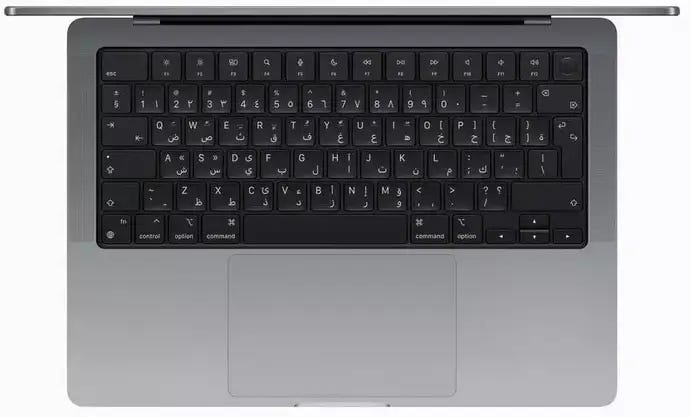 Apple MacBook Pro 14" M3 chip with 8 core CPU and 10 core GPU, 512GB SSD KB- ENG/ARB - Space Grey