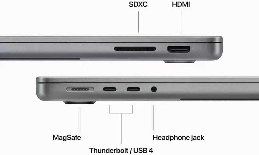 Apple MacBook Pro 14" M3 chip with 8 core CPU and 10 core GPU, 512GB SSD KB- ENG/ARB - Space Grey