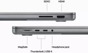 Apple MacBook Pro 14" M3 chip with 8 core CPU and 10 core GPU, 512GB SSD KB- ENG/ARB - Space Grey