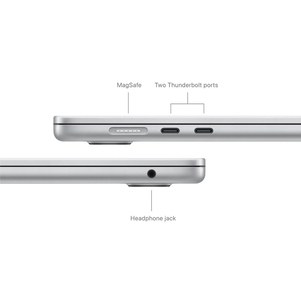 Apple MacBook Air 15" M3 chip with 8-core CPU and 10-core GPU, 16GB, 512GB SSD KB- ENG/ARB- Silver
