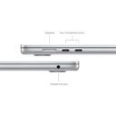 Apple MacBook Air 15" M3 chip with 8-core CPU and 10-core GPU, 16GB, 512GB SSD KB- ENG/ARB- Silver