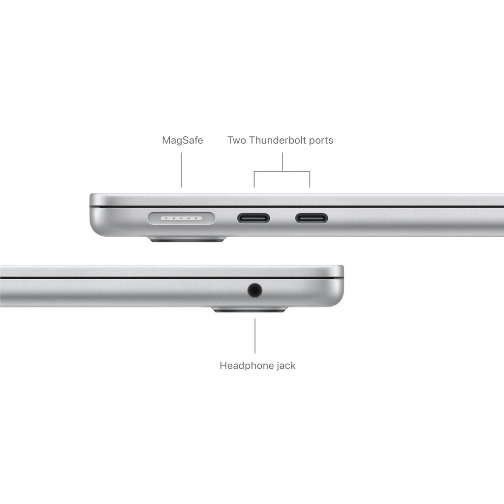 Apple MacBook Air 13" M3 chip with 8-core CPU and 10-core GPU, 8GB, 512GB SSD KB- ENG/ARB- Silver