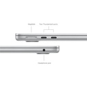 Apple MacBook Air 13" M3 chip with 8-core CPU and 10-core GPU, 8GB, 512GB SSD KB- ENG/ARB- Silver