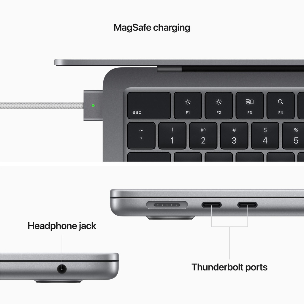 Apple MacBook Air 13'' M2 chip with 8-core CPU and 8-core GPU, 256GB - Space Grey