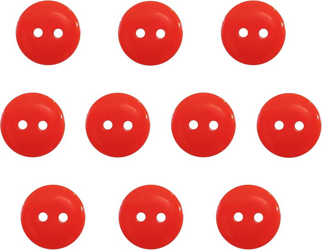 Buttons Craft 3x0.5cm Red