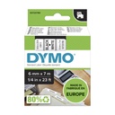 D1 tape - 6mm x 7 M - Black/White 43613
