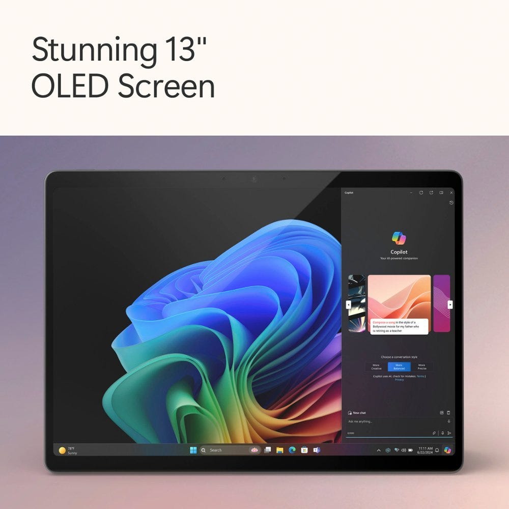 MICROSOFT SURFACE PRO COPILOT+ X ELITE/16GB/512GB SSD/WIN 11/13" OLED PLATINUM+TYC