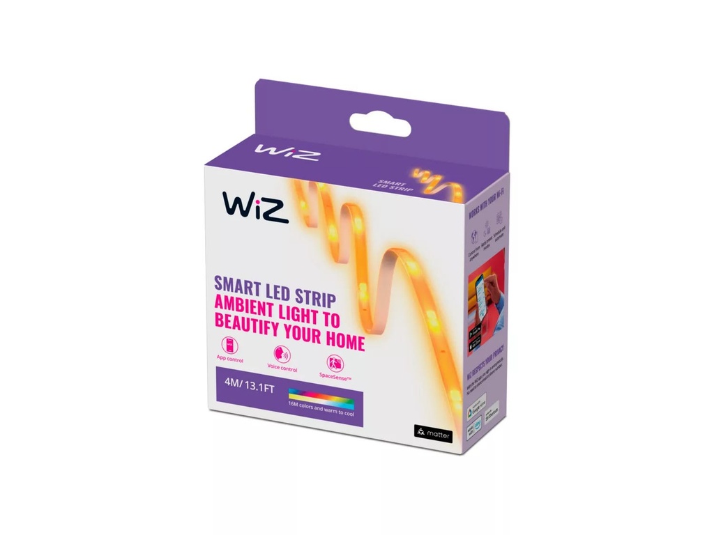 WiZ Smart LED strip kit 4m RGBW APP, Voice control, space senser