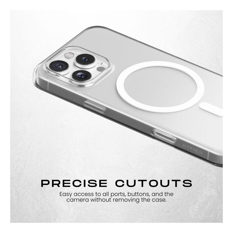 HYPHEN LUCD Crystal Clear MagSafe Case - iPhone 16 Pro Max - 6.9 Anti-Yellowing Technology