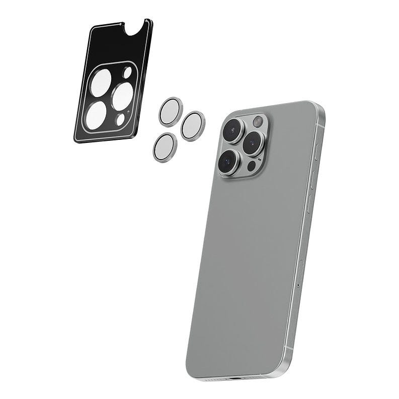 HYPHEN Camera Lens Protector- Gray - iPhone 16 Pro/Pro Max with Self Installation Board"