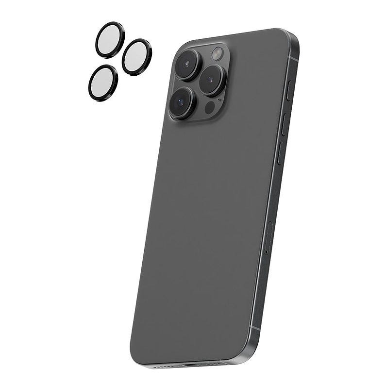 HYPHEN Camera Lens Protector- Black - iPhone 16 Pro/Pro Max with Self Installation Board"