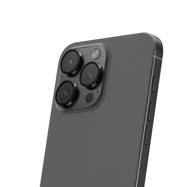 HYPHEN Camera Lens Protector- Black - iPhone 16 Pro/Pro Max with Self Installation Board"