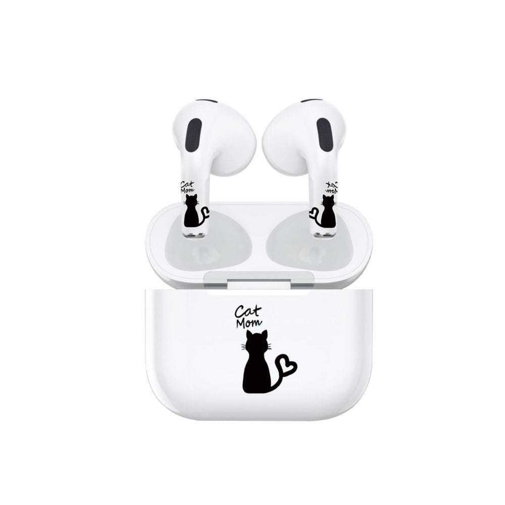 HYPHEN ArtPods Case Skin set with Applicator - AirPods (3rd Gen) - Cat Mom