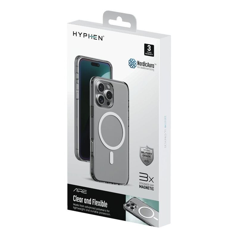 HYPHEN AIRE MagSafe Clear Case - iPhone 16 Pro Max - 6.9 Military Grade Drop-Tested Case