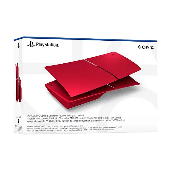 PS5 Disk Slim Console Covers - Red