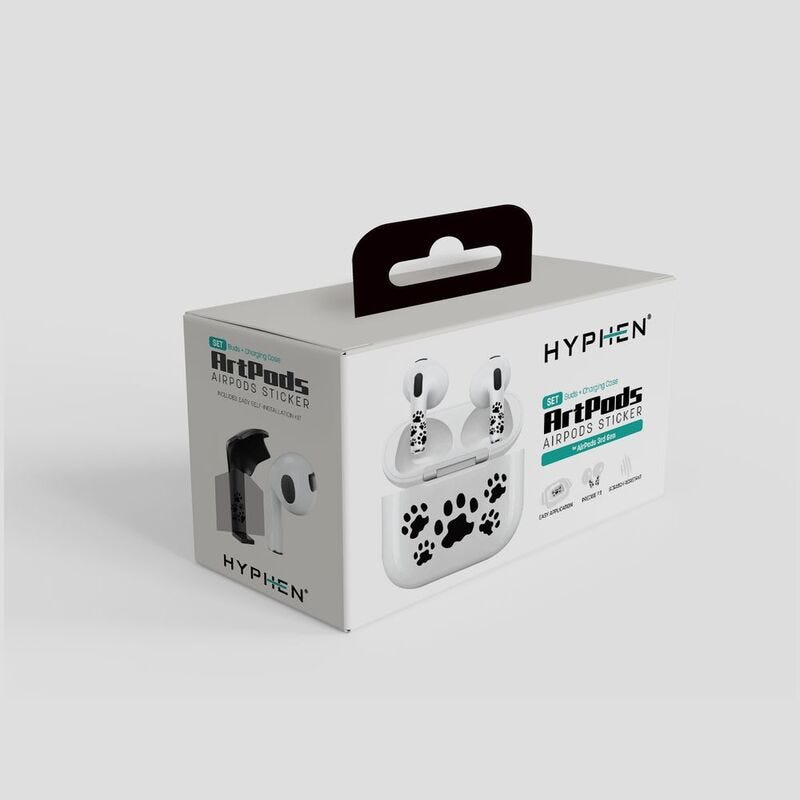 HYPHEN ArtPods Case Skin set with Applicator - AirPods (3rd Gen) - Paws