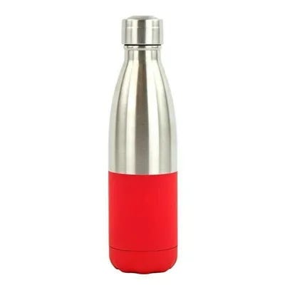 BOUTEILLE "DUO" 500 ML ROUGE ET INOX / 8168