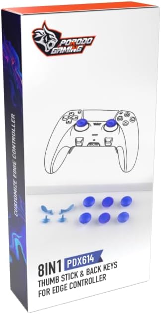 Porodo Gaming 8in1 Thumb Stick & Back Keys for Edge Controller Blue