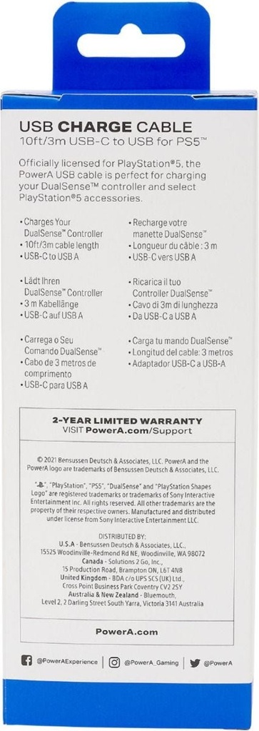 Officially Licensed USB-C Cable for PlayStation 5