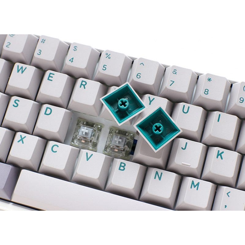 Ducky One 3 Mini Aura 60% Wired Mechanical Gaming Keyboard - Red Switch - Mist - لوحة مفاتيح