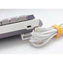 Ducky One 3 Mini Aura 60% Wired Mechanical Gaming Keyboard - Red Switch - Mist - لوحة مفاتيح