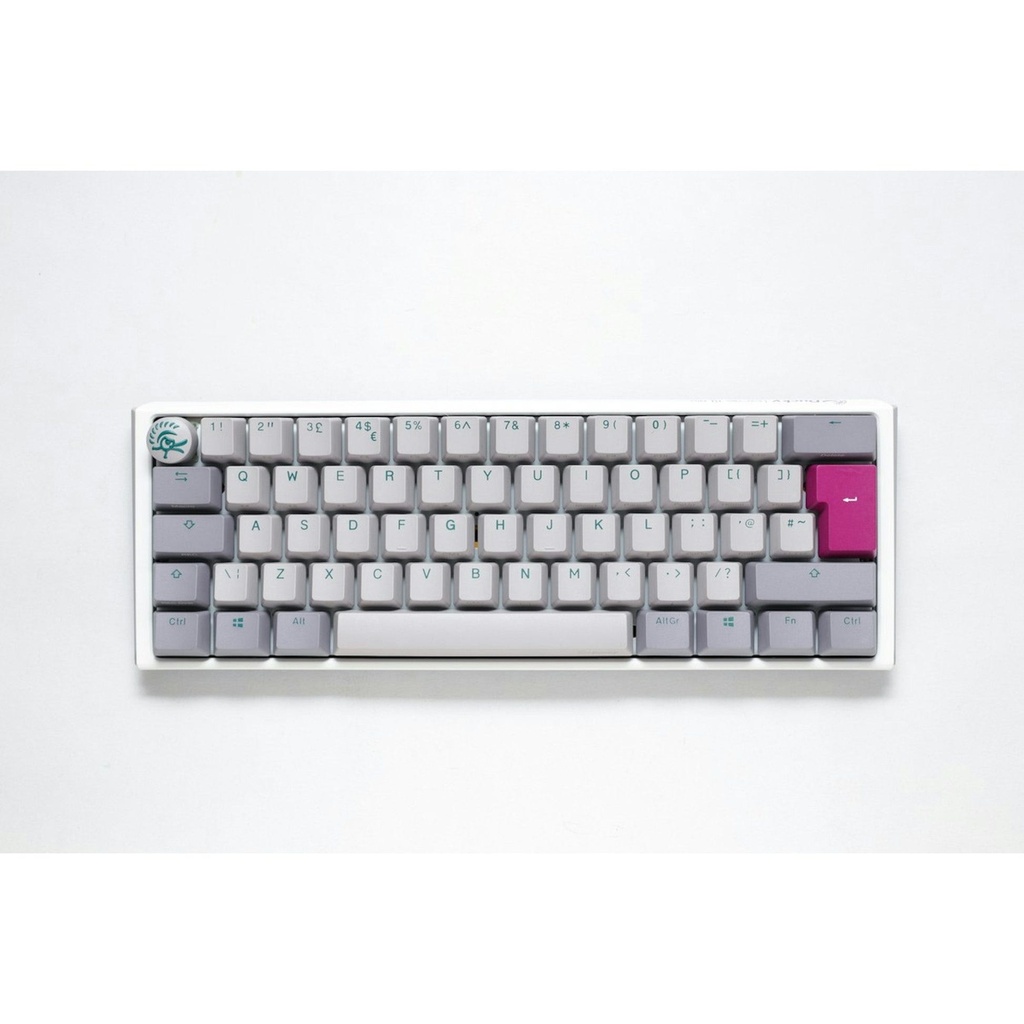 Ducky One 3 Mini Aura 60% Wired Mechanical Gaming Keyboard - Brown Switch - Mist - لوحة مفاتيح