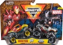 MONSTER JAM MARVEL VEHICLES 1:64 2-PK