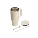 Travel Tumbler 950ml Oat w/ Straw