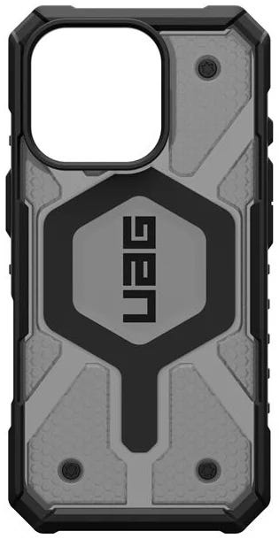UAG Pathfinder Clear Magsafe For iPhone 16 pro Ash, 18 Ft/5.4 Meters Drop Protection,Elevated, Co-M