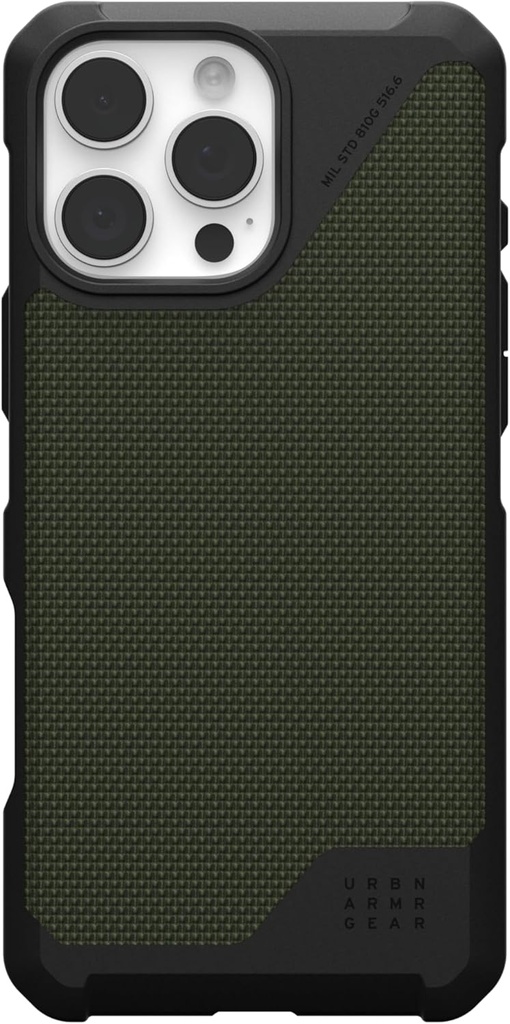 UAG Metropolis LT Magsafe for iPhone 16 pro max Kevlar Olive,8 Ft/5.4 Meters Drop Protection,Sculp