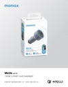 MOMAX MOVE 100W TRIPLE PORT CAR CHARGER