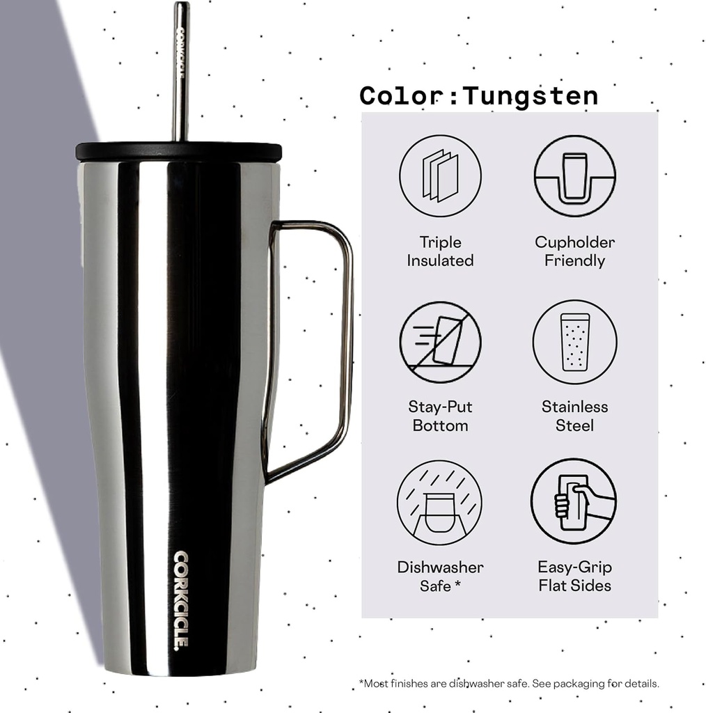 Cold Cup XL w/ Straw 887ml Tungsten