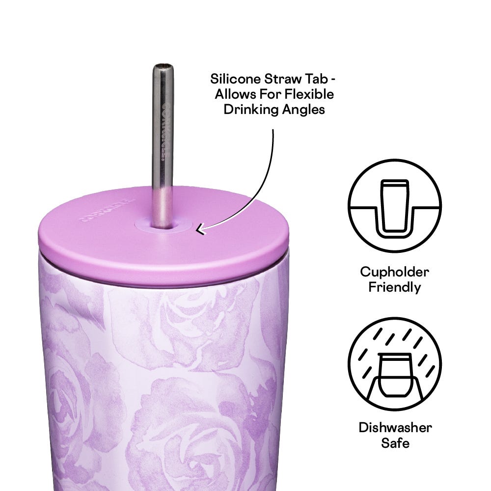 Cold Cup w/ Straw 710ml Forget Me Not