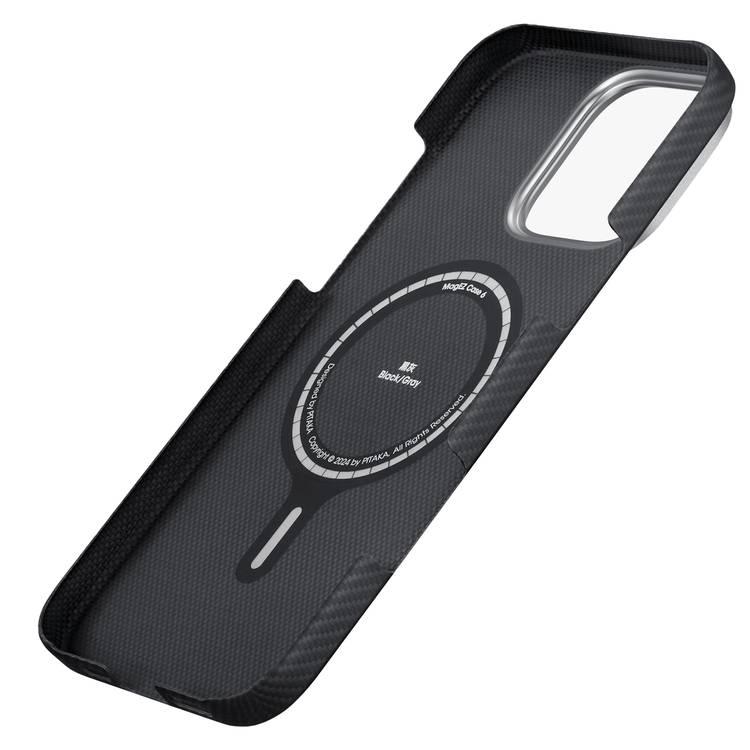 Pitaka MagEZ Case 6 for iPhone16 Pro Max "(Black/Grey Twill)600D,Airy Light, Caseless Thin