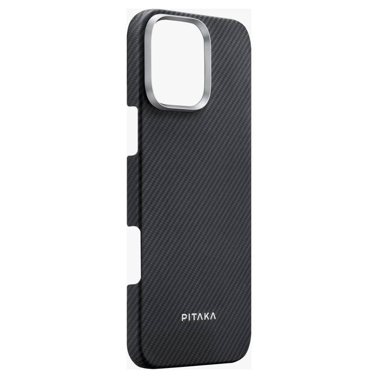 Pitaka MagEZ Case 6 for iPhone16 Pro Max "(Black/Grey Twill)600D,Airy Light, Caseless Thin