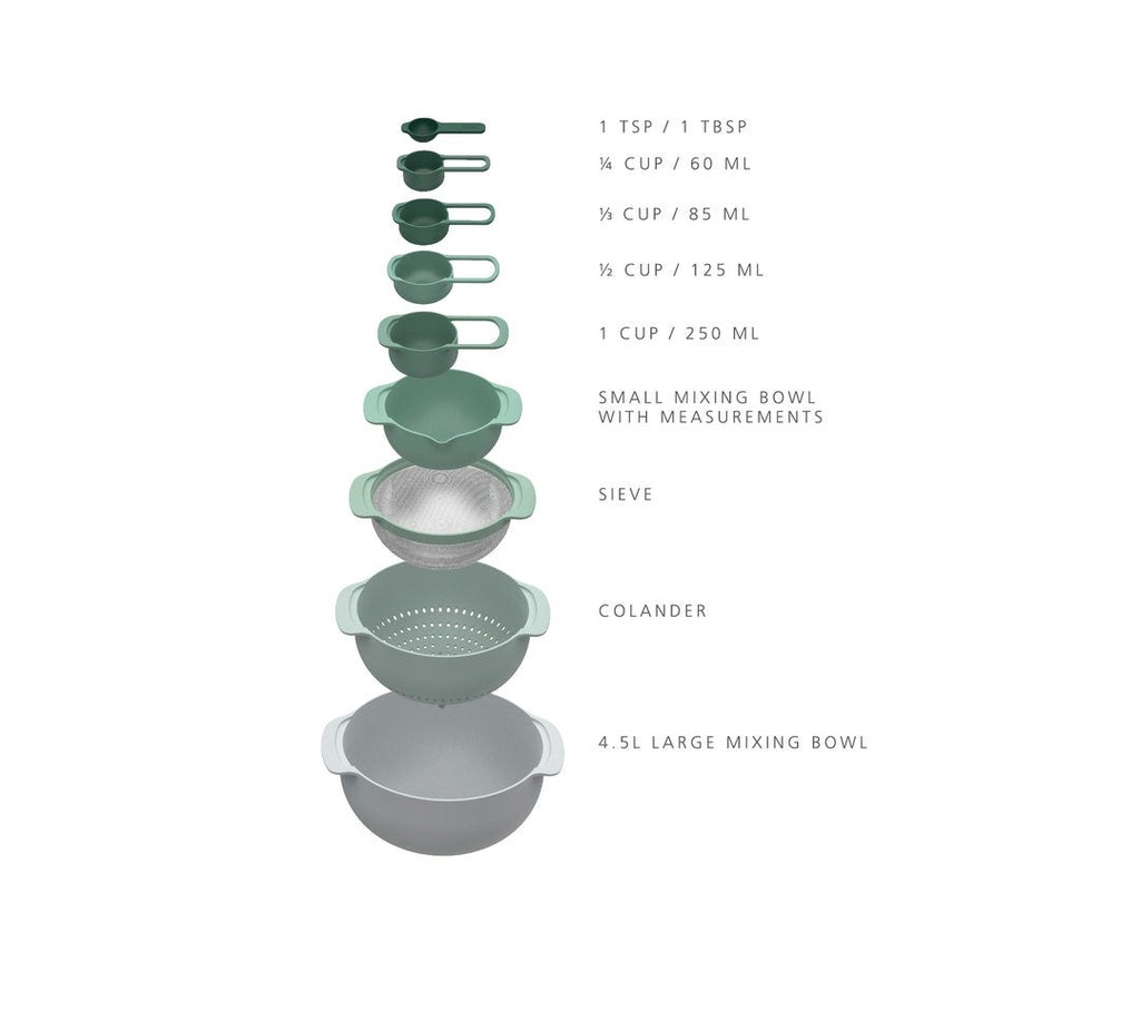 Editions Sage Nest Prep Bowls 9Pcs