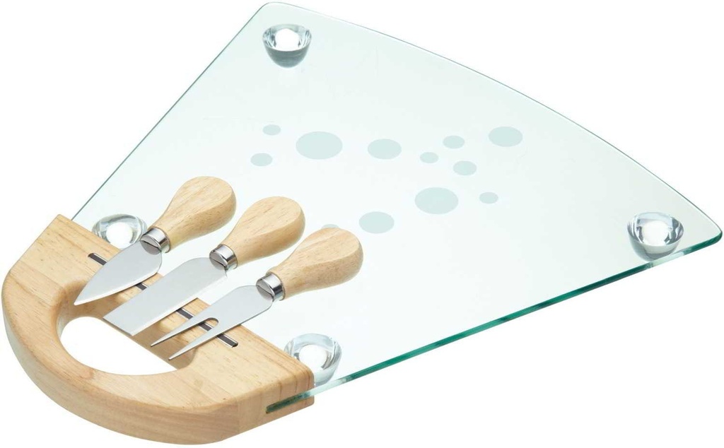 MC CHEESE SERVING SET GLASS