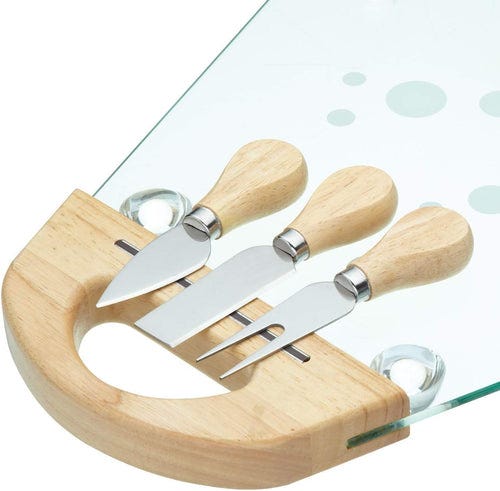 MC CHEESE SERVING SET GLASS
