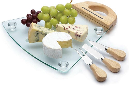 MC CHEESE SERVING SET GLASS