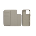 MAGEASY 2-in-1 Card Folio MagSafe Leather Flip Phone Case with Stand for 2024 iPhone 16 pro max Starlight