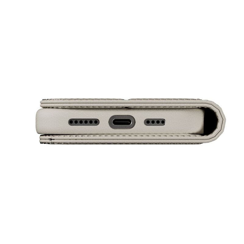 MAGEASY 2-in-1 Card Folio MagSafe Leather Flip Phone Case with Stand for 2024 iPhone 16 pro max Starlight